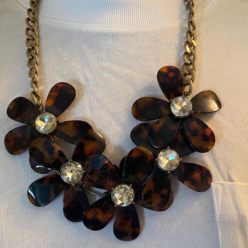 J Crew tortoise shell necklace